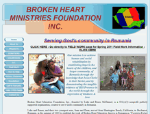 Tablet Screenshot of brokenheartministries.com